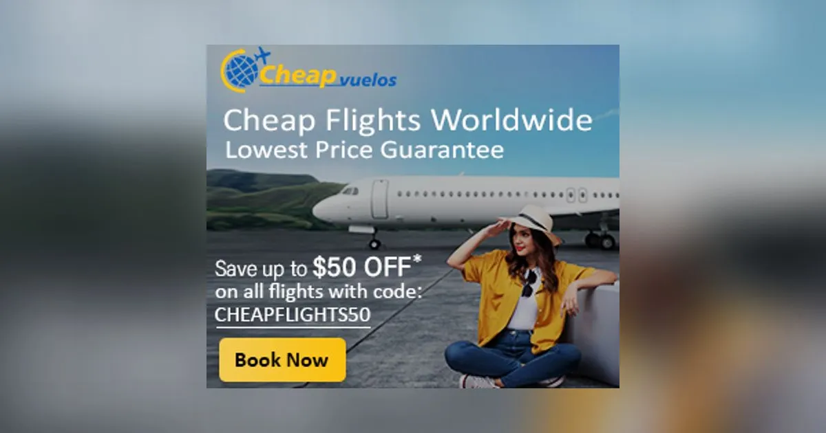 Cheapvuelos cheap flights worldwide — traveller at an airport