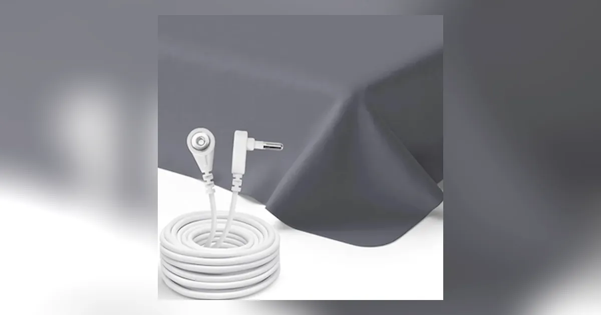 GroundLuxe grounding sheet with its grounding cord
