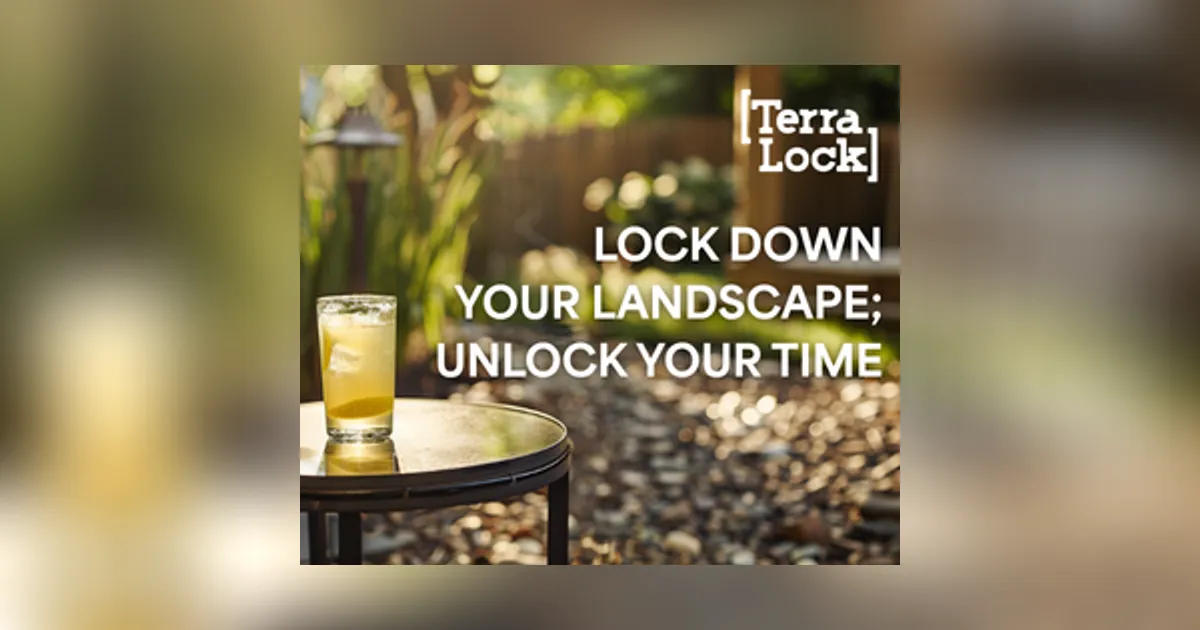 TerraLock Bed & Border Bond in a mulched garden bed